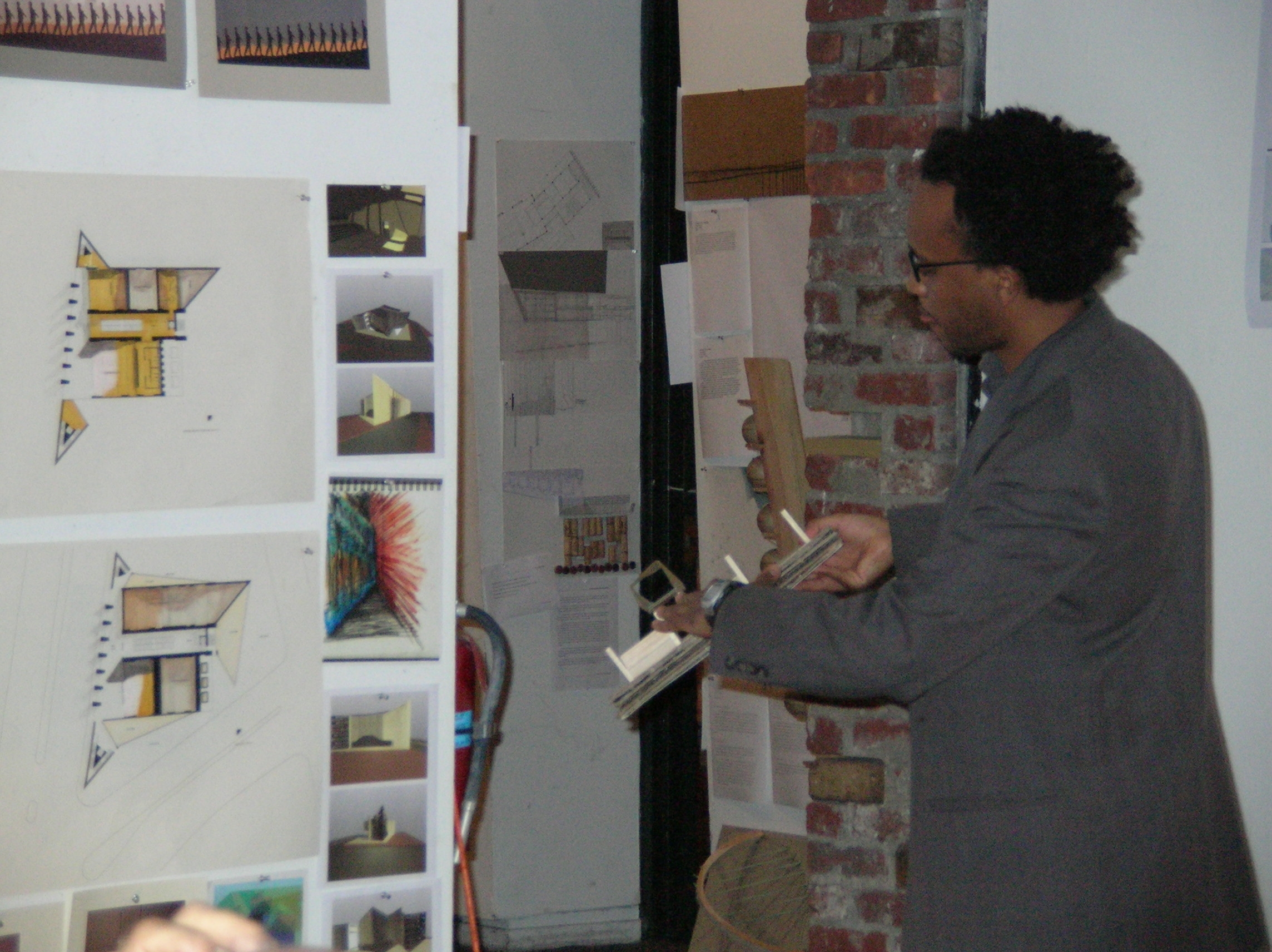 Amare presents his designs