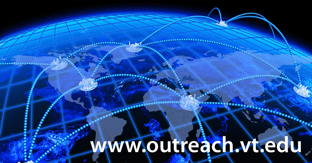 Map graphic offers URL www.outreach.vt.edu