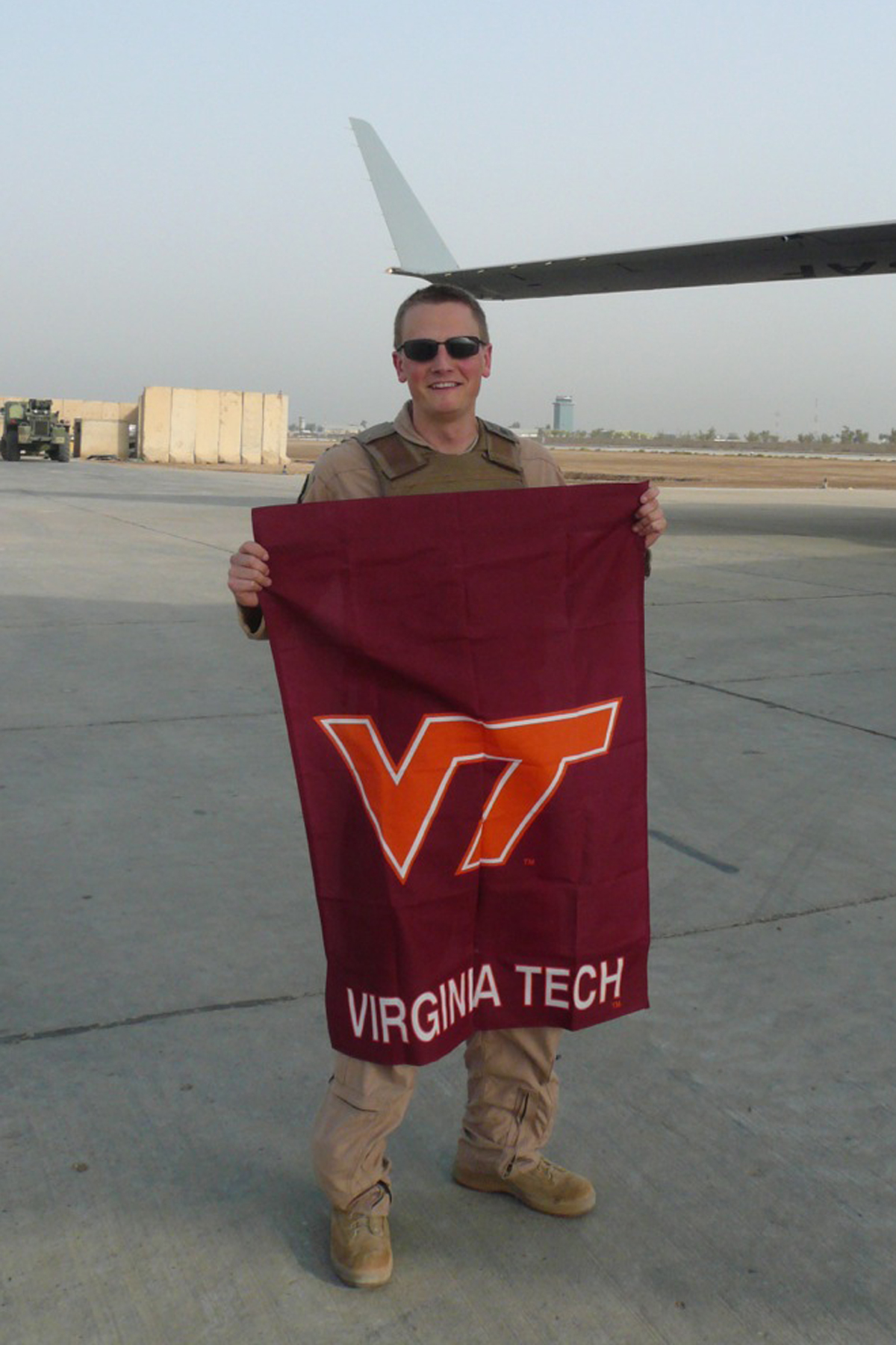Capt. Timothy Goodwillie, U.S. Air Force, Virginia Tech Corps of Cadets Class of 2005 who is currently deployed to Southwest Asia