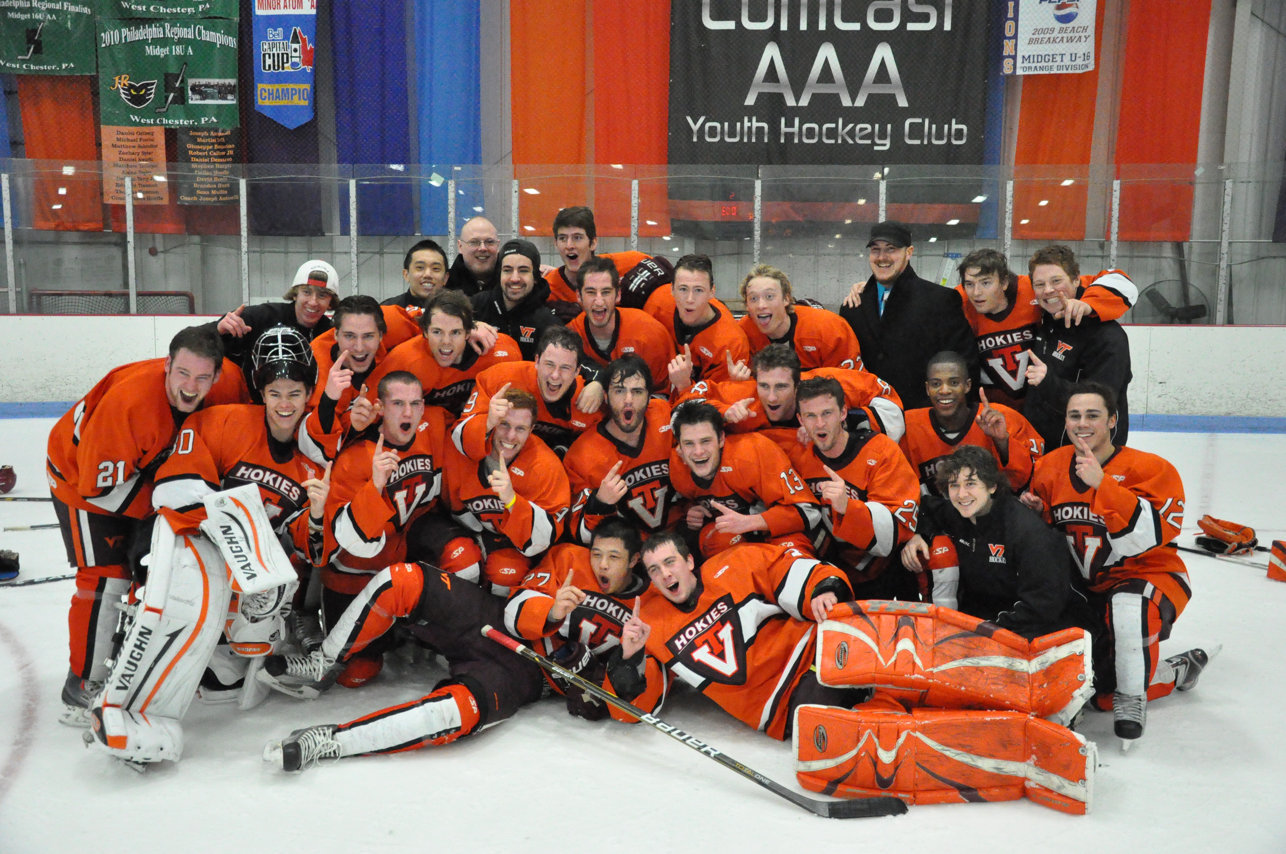 The 2011-12 Virginia Tech club ice hockey team will play in its first ACHA national tournament March 16-20.
