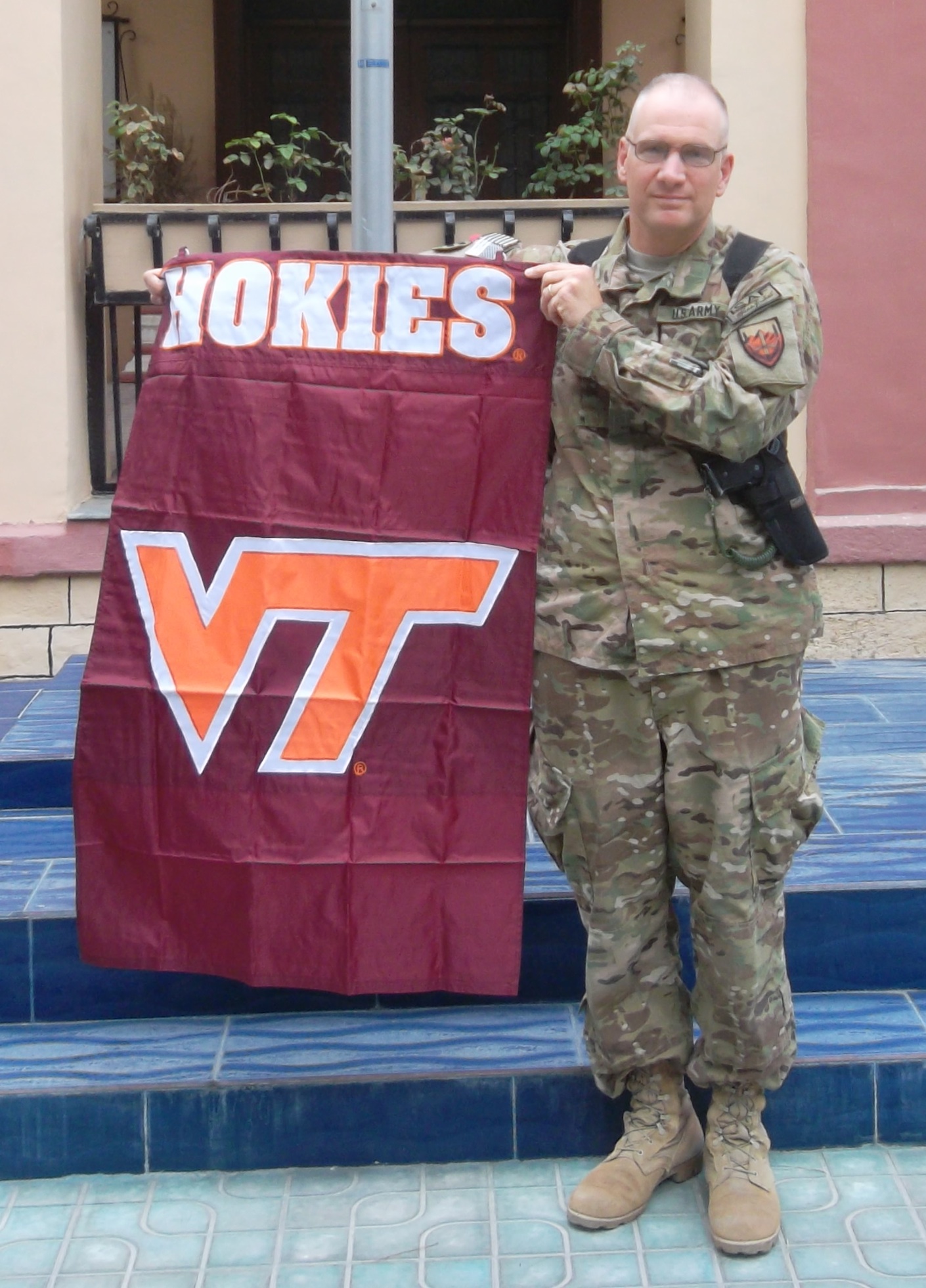 Col. Frank Huber, U.S. Army, Virginia Tech Corps of Cadets Class of 1985 on deployment.