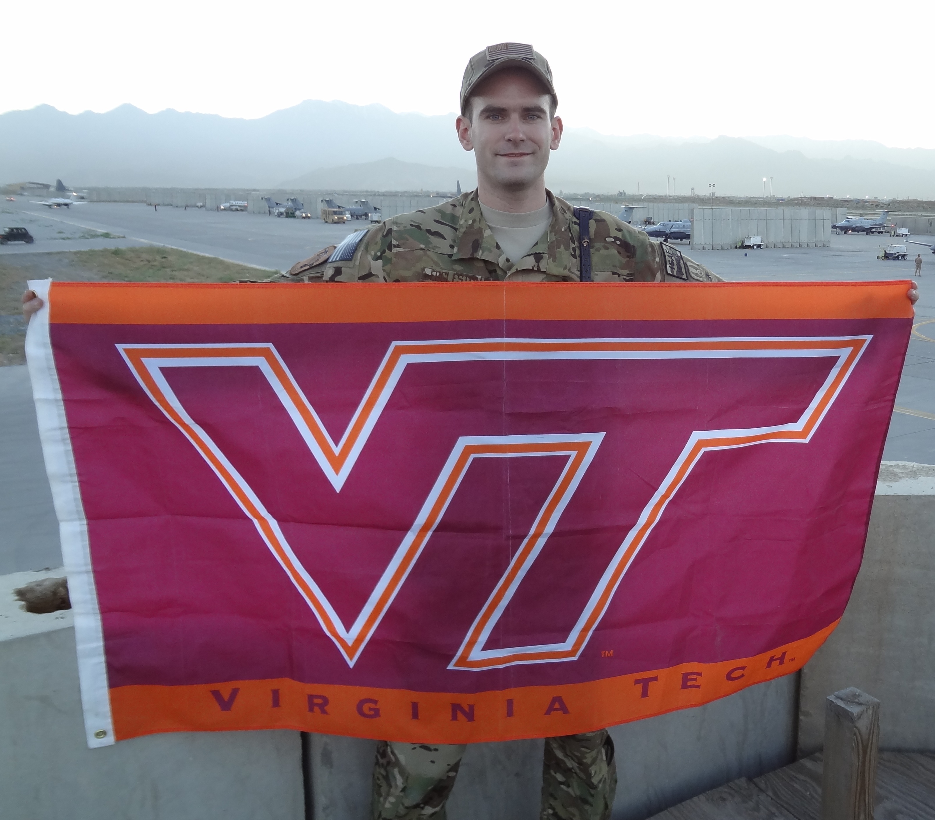 1st Lt. Josh Eggleston, U.S. Air Force, Virginia Tech Corps of Cadets Class of 2009 at Bagram Air Field, Afghanistan