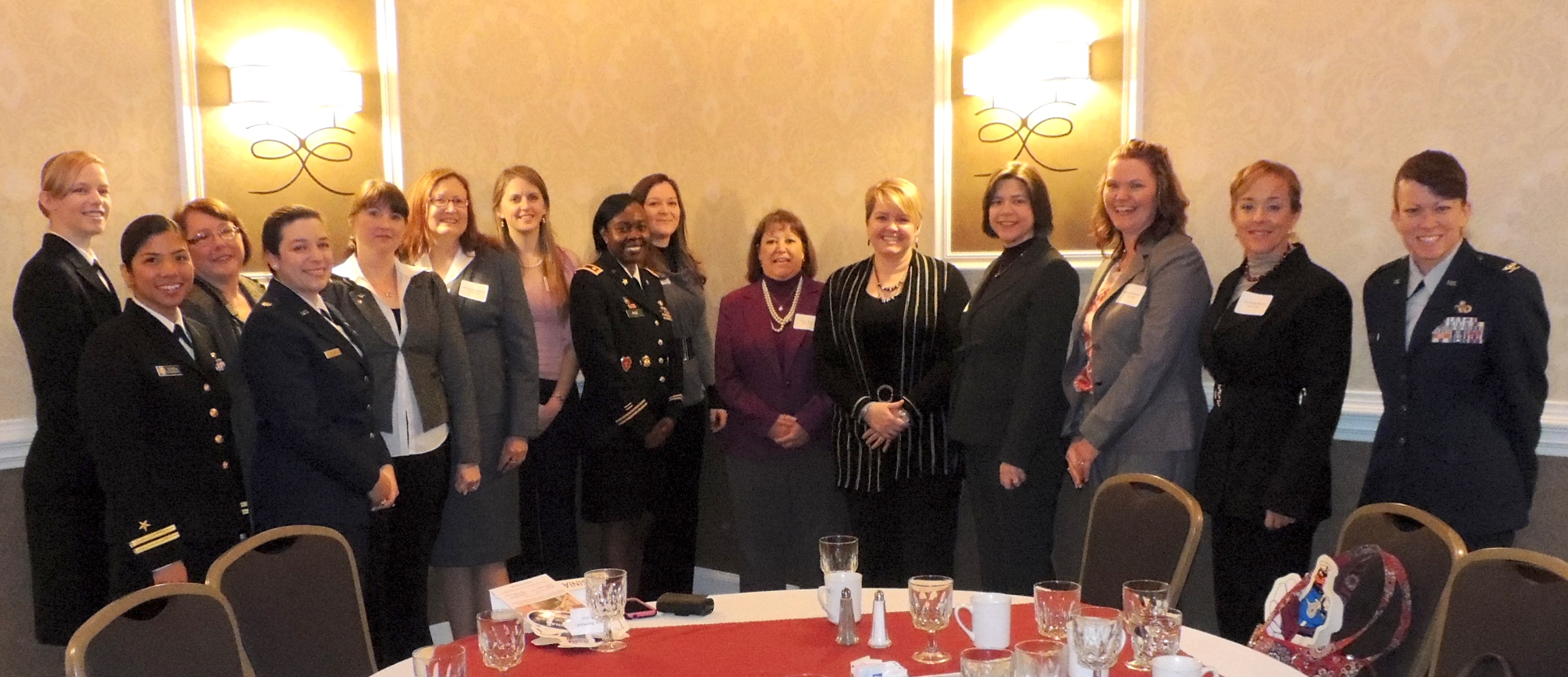 Virginia Tech Corps of Cadets alumnae at the 2013 Women of the VTCC event gathered at the Holiday Inn