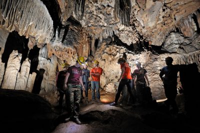 Venture Out, a division of Student Centers and Activities, offers opportunities for students to enjoy the great outdoors, including caving trips. 