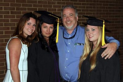 Chantelle Guest, second from left, at graduation from New River Community College