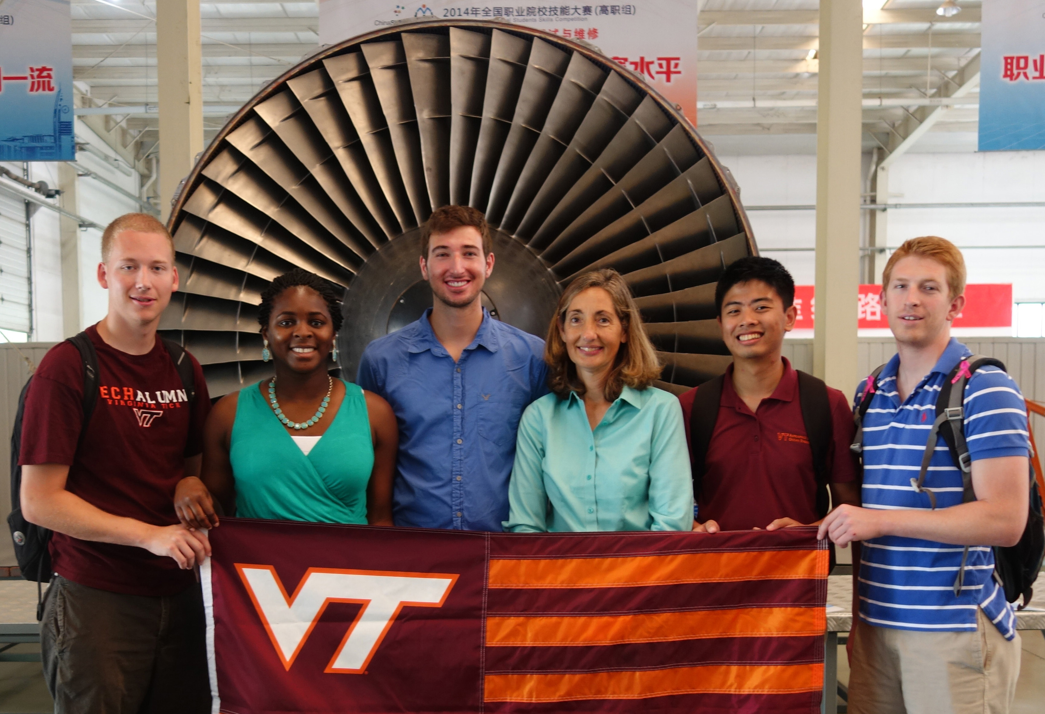From left: Cody Reed, Adwoa Baah-Dwomoh, Eric Santure, Kim Lester, Howard Chung and Nick Pera; all of the college of engineering.