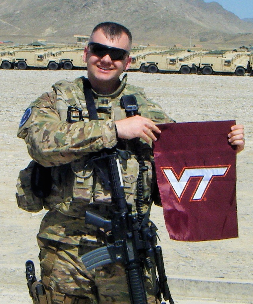 Capt. J. Art De Laura, U.S. Air Force, Virginia Tech Corps of Cadets Class of 2009 in Afghanistan.