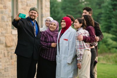 White Coat Ceremony family selfie