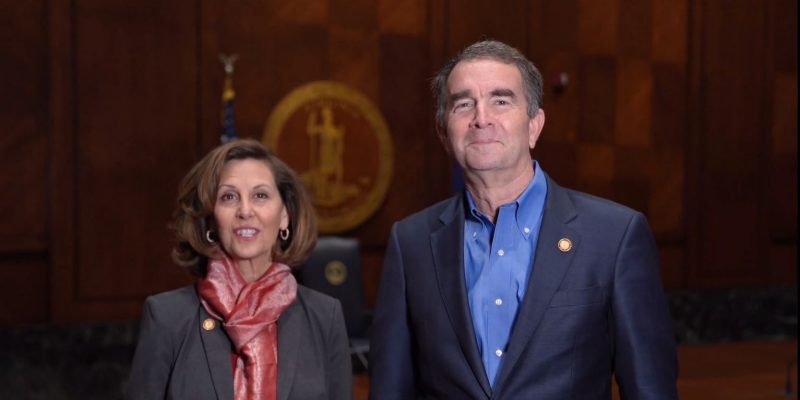 Virginia Gov. Ralph Northam and first lady Pam Northam at 2020 Governor's Honor Awards Ceremony.