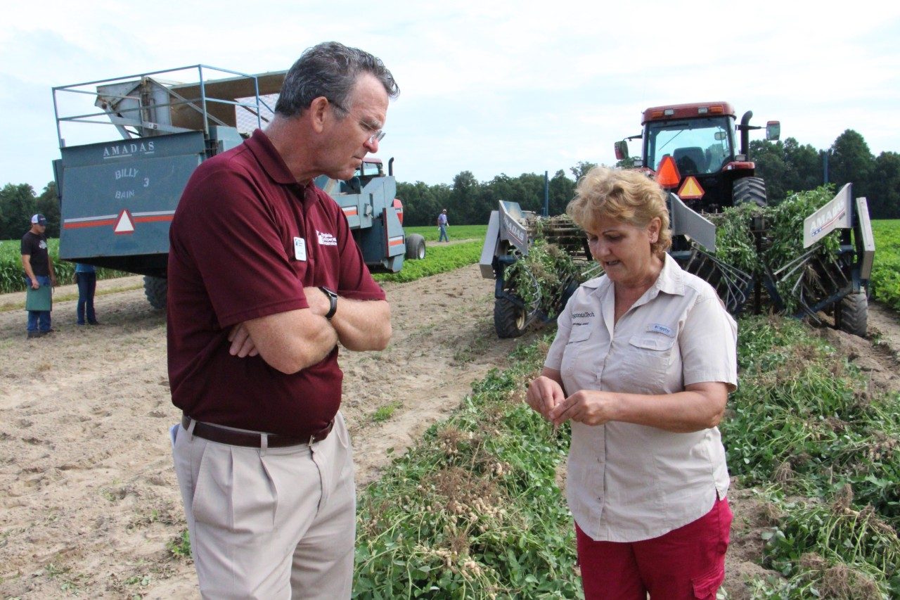 Jones was often at field days where Extension specialists and agents were helping the state’s largest private industry — agriculture — grow. Photo by Lori Greiner for Virginia Tech. 