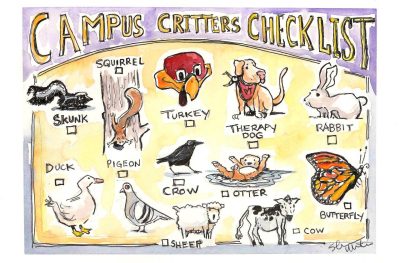 Campus Critters Checklist - Appeared Sept. 21, 2020