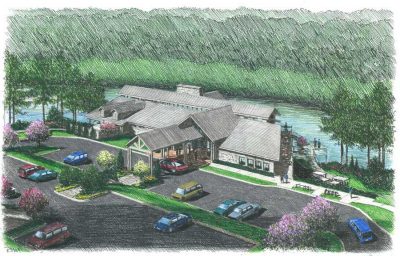 Artist's rendering of the clubhouse