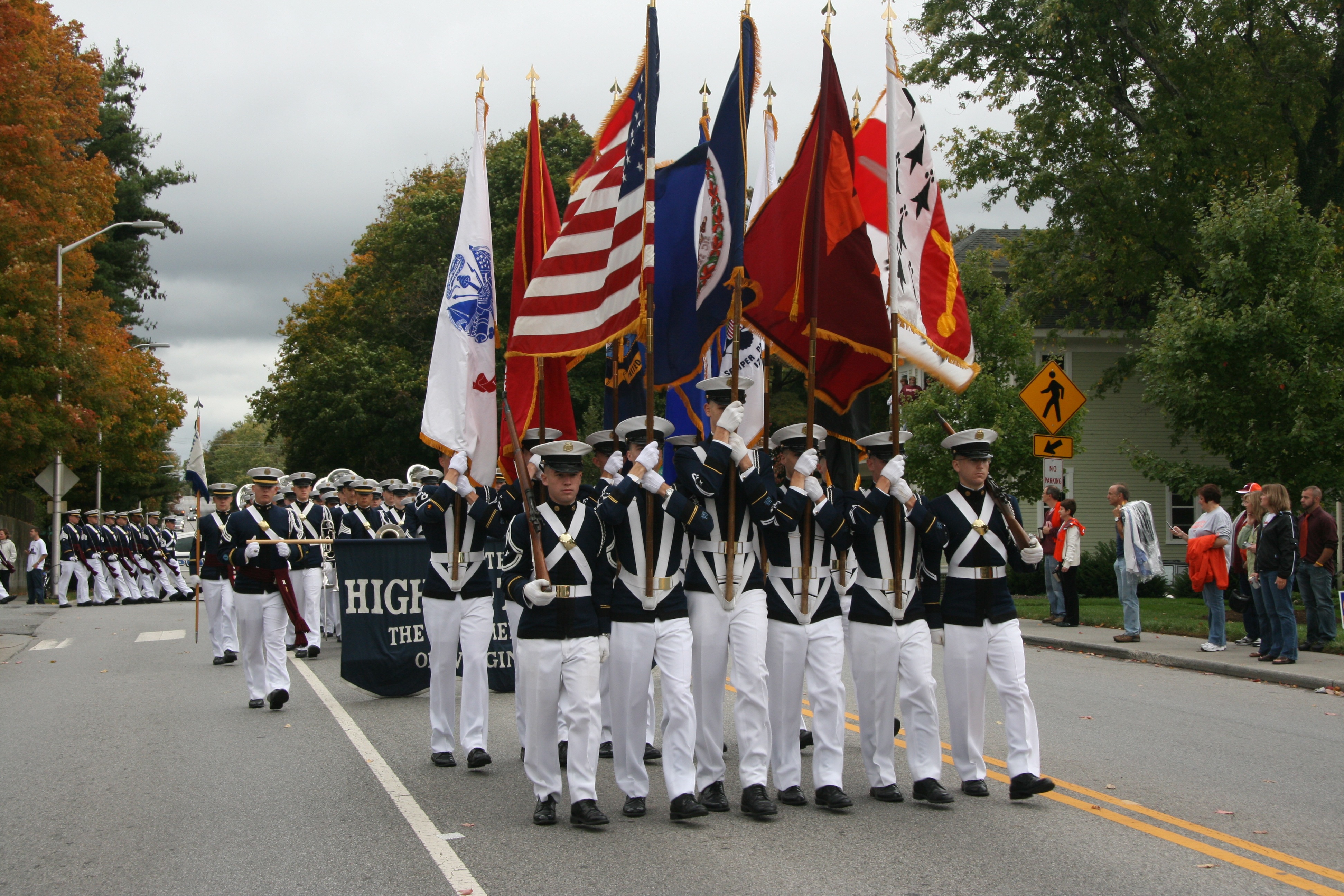 Corps of cadets Highty-Tighties and Color Guard