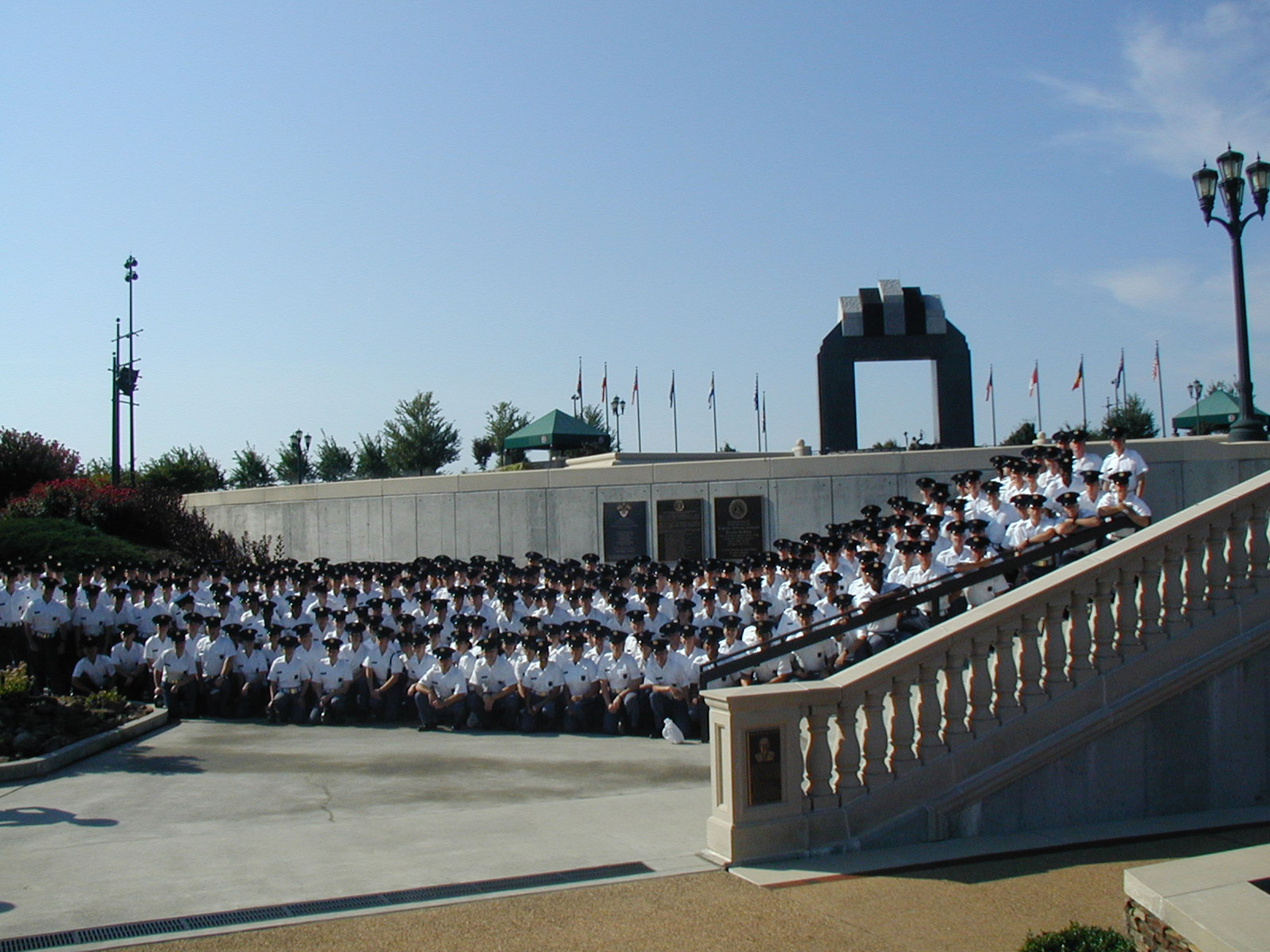 Virginia Tech Corps of Cadets freshman class trip to National D-Day Memorial in 2009