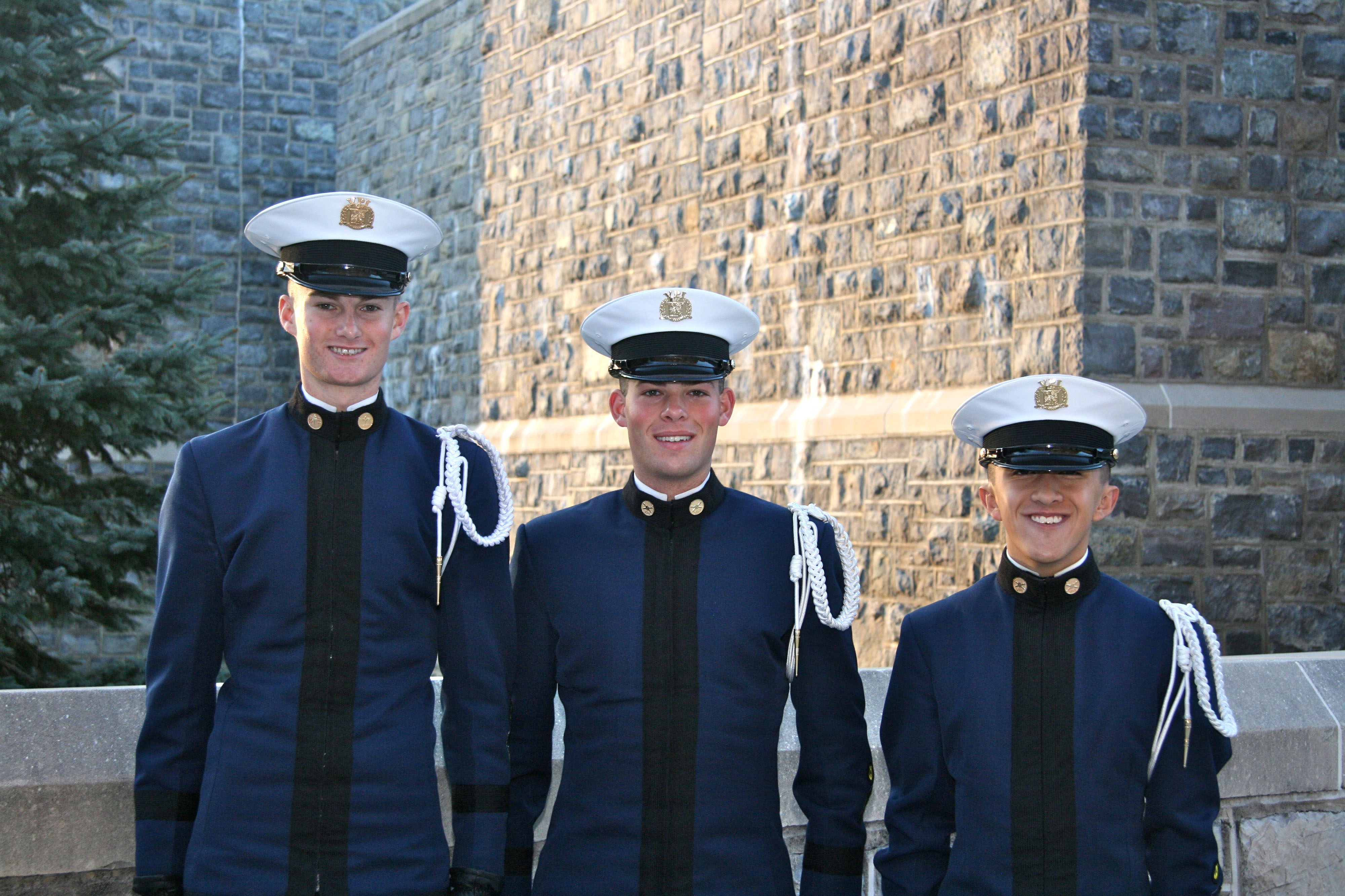 From left to right are Cadets Keith Himmelberger, Alexander Zuchowicz, and Matthew Gurski