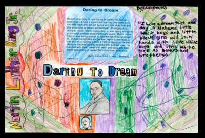Photo of Martin Luther King Jr. contest winning poster