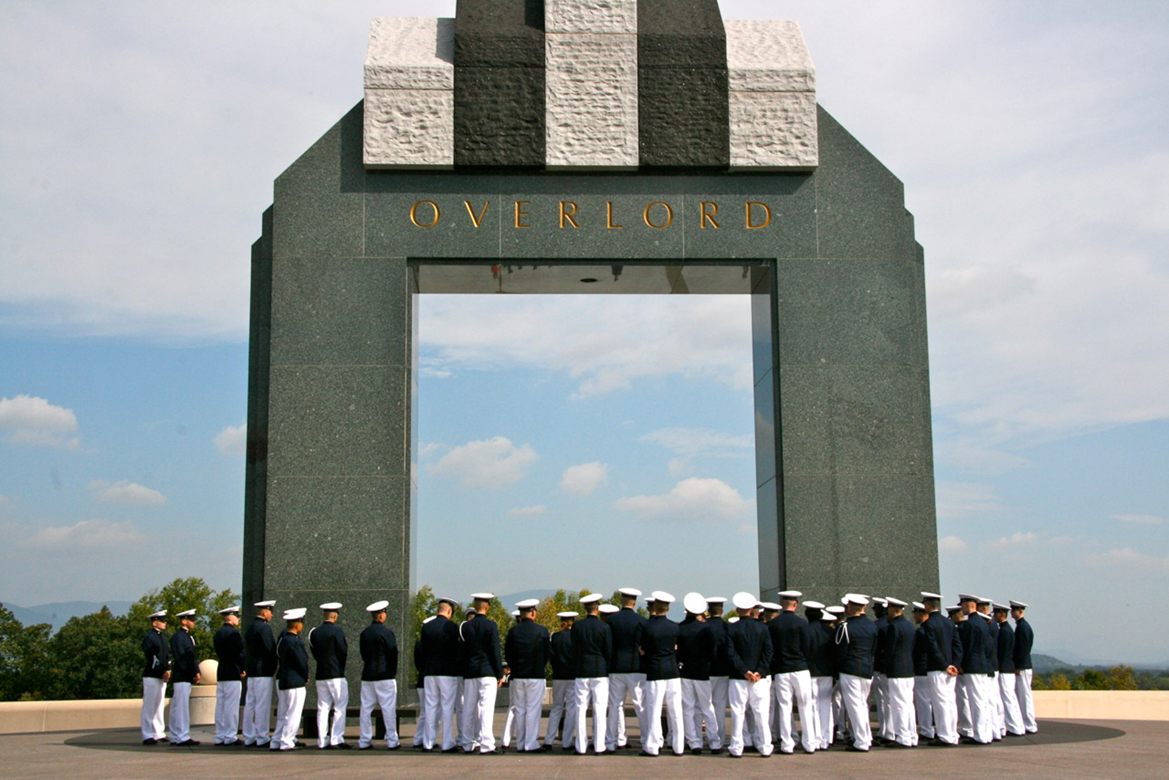 Members of the Virginia Tech Corps of Cadets Class of 2014 visit the National D-Day Memorial in Bedford, Va. last fall