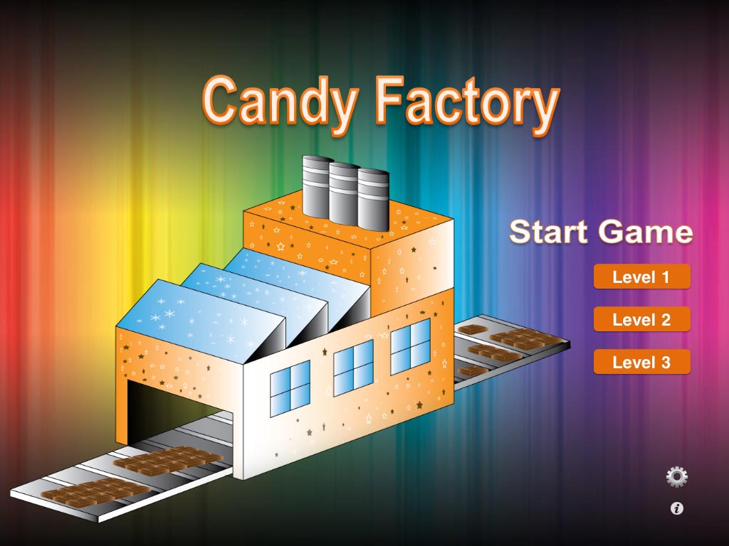 screen shot of The CandyFactory app