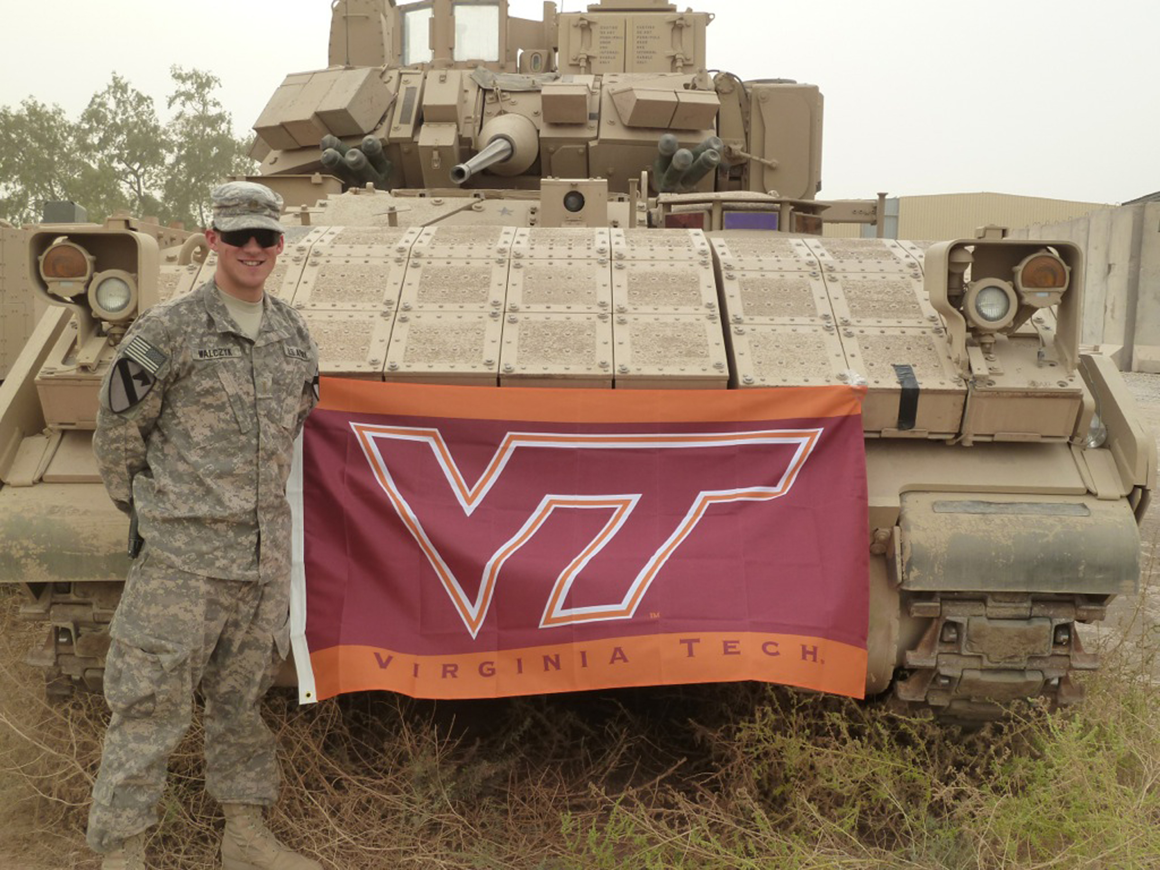2nd Lt. Mark Walczyk, U.S. Army, Virginia Tech Corps of Cadets Class of 2010, the Hokie Hero for the Appalachian State game