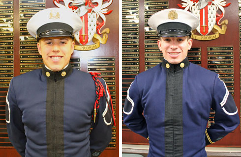 From left to right are Cadets Michael Lowery and Weston Lahr