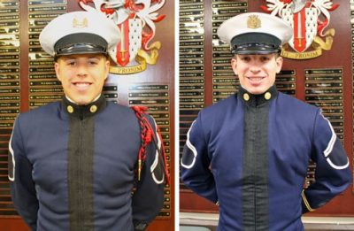 From left to right are Cadets Michael Lowery and Weston Lahr