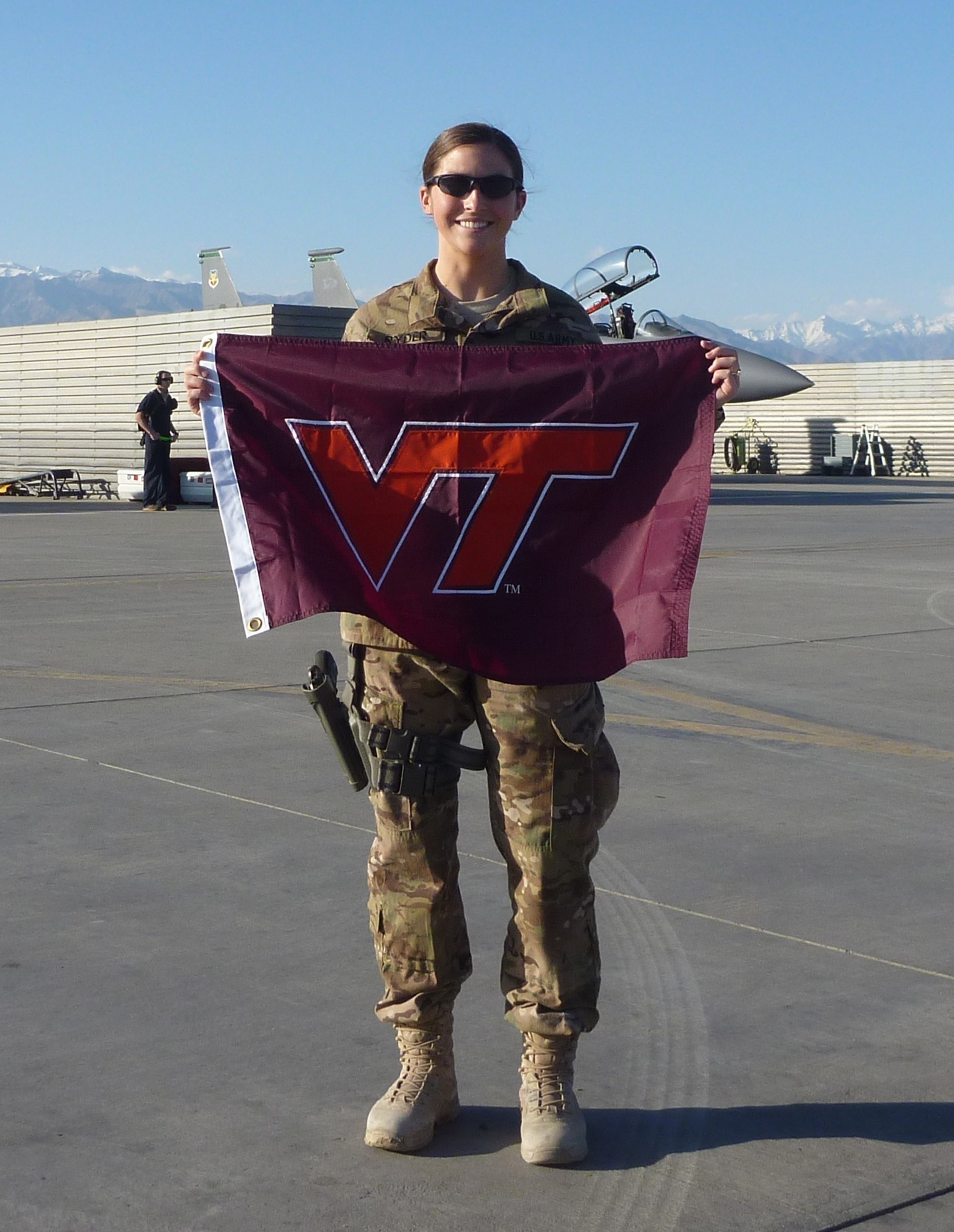 1st Lt. Patricia Urick Ryder, U.S. Army, Virginia Tech Corps of Cadets Class of 2010 shown in Afghanistan