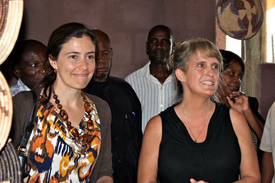 U.S. Ambassador to Botswana Michelle Gavin (left) and Associate Professor Kathleen Alexander at the ceremony marking the opening of the women’s craft center in northern Botswana.