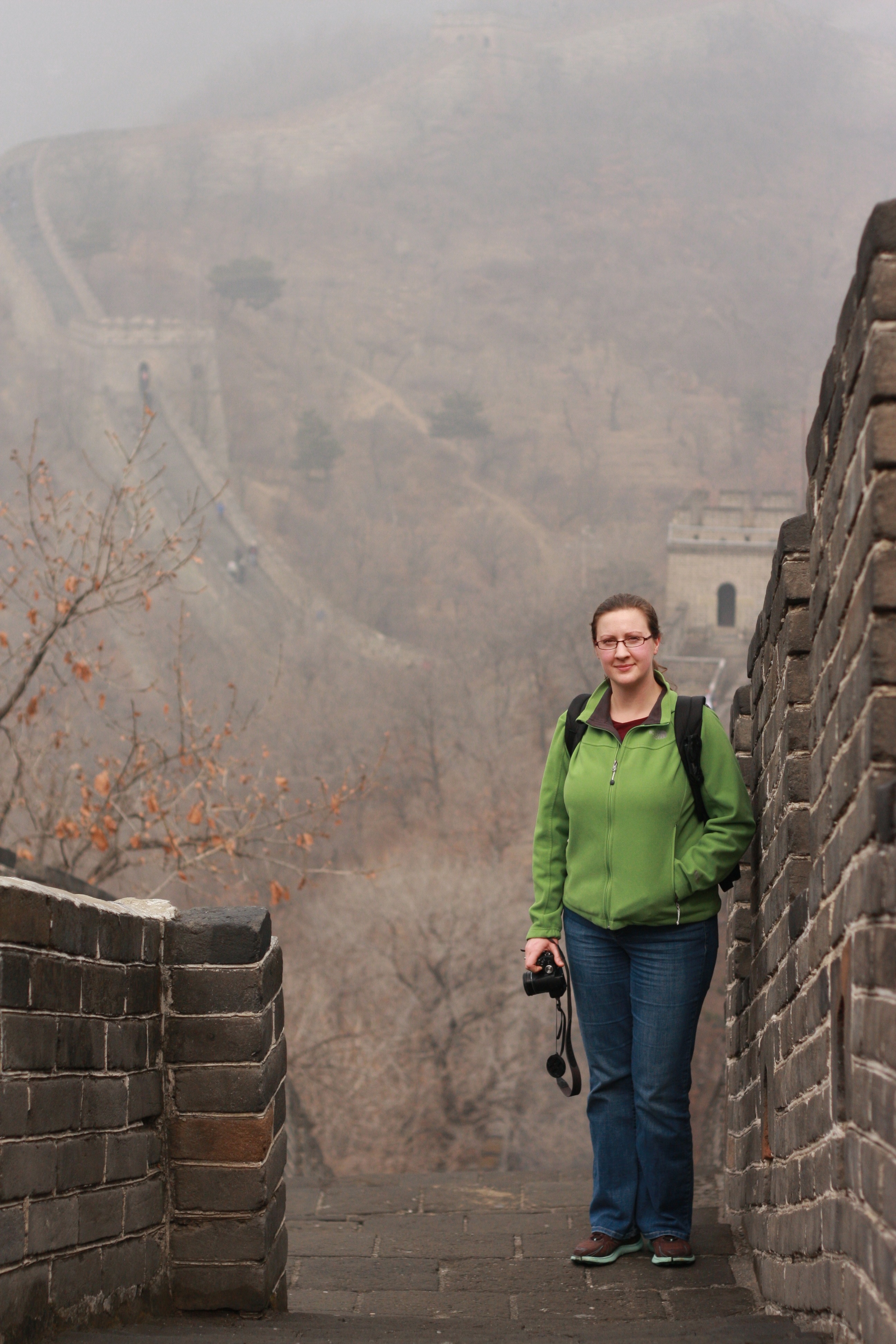 Danielle Williams standing on China’s Great Wall.
