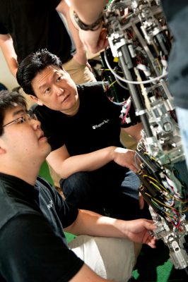 Dennis Hong in robotics lab