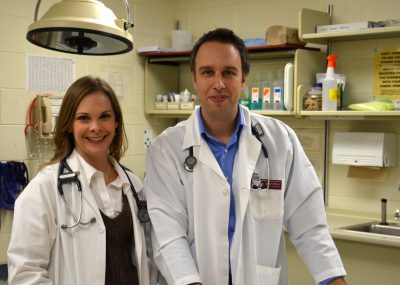 Oncologists Shawna Klahn and Nick Dervisis