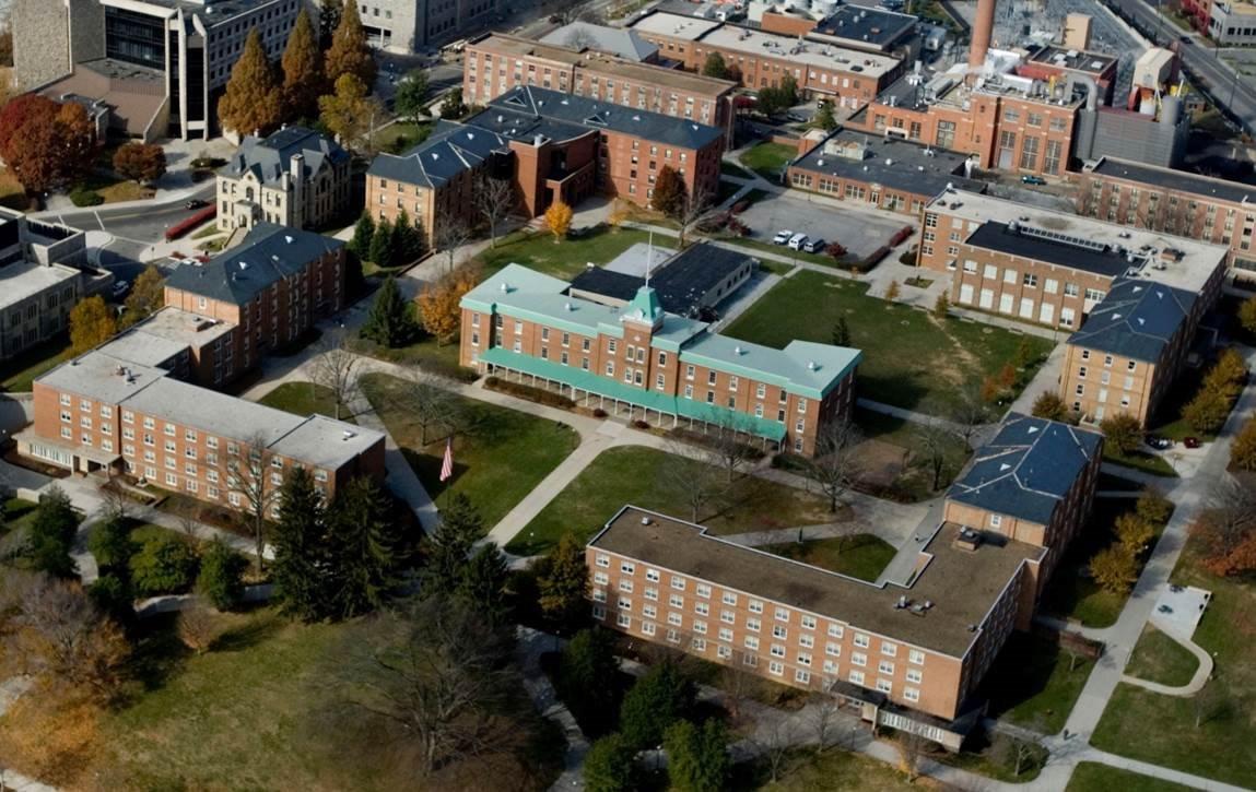 an Aerial Photo of the upper quad