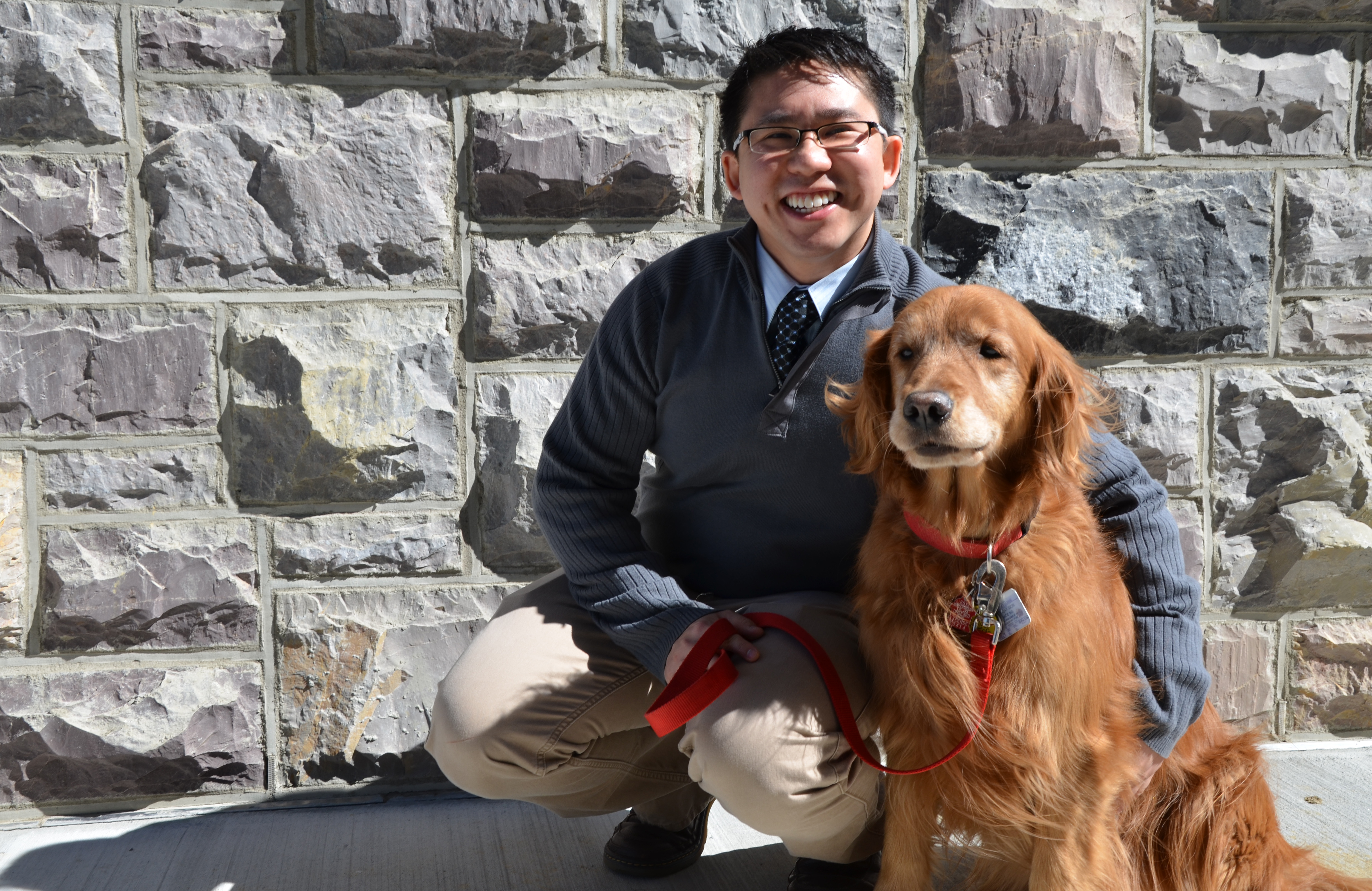 Dr. Zenny Ng with therapy dog