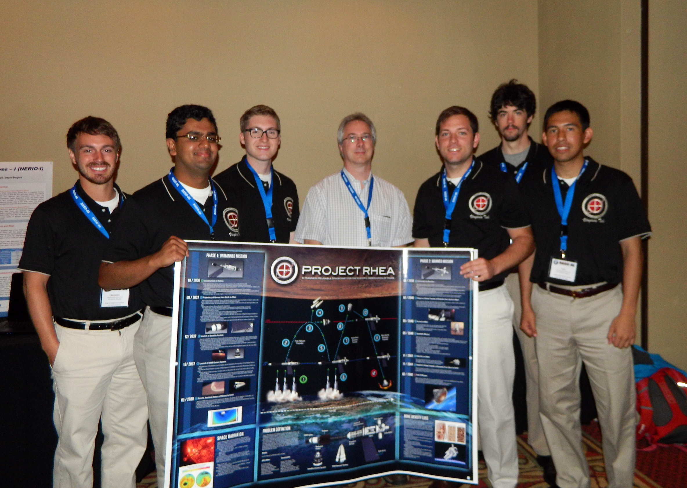 Virginia Tech’s 2013 Revolutionary Aerospace Systems Concepts-Academic Linkage team pose with their winning poster
