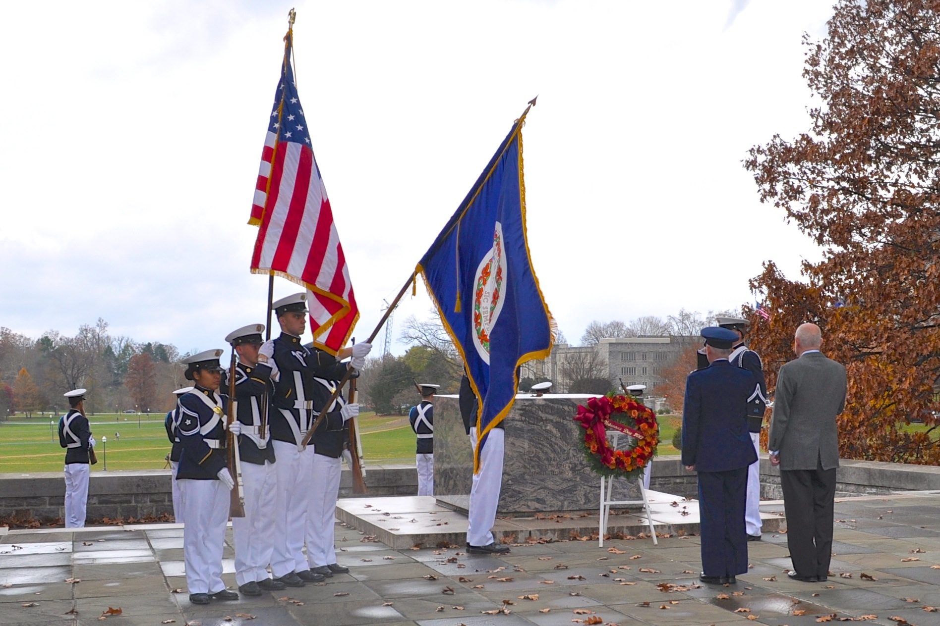 The 2012 Virginia Tech Corps of Cadets Veterans Day Ceremony at War Memorial Court