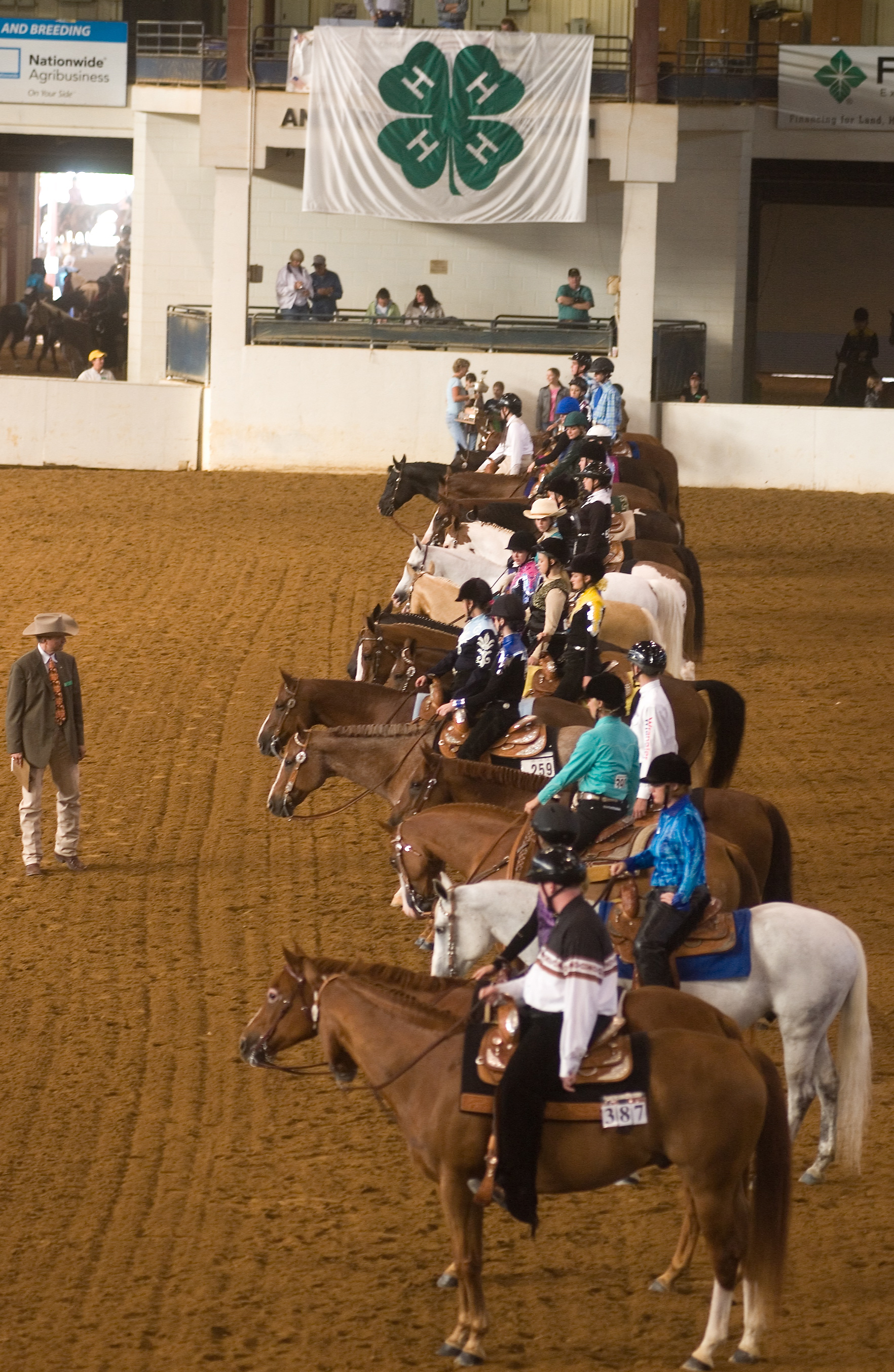 4-H members showing their horses at the State 4-H Horse Show.