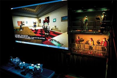 Virtual opera in the Cube in the Moss Arts Center  