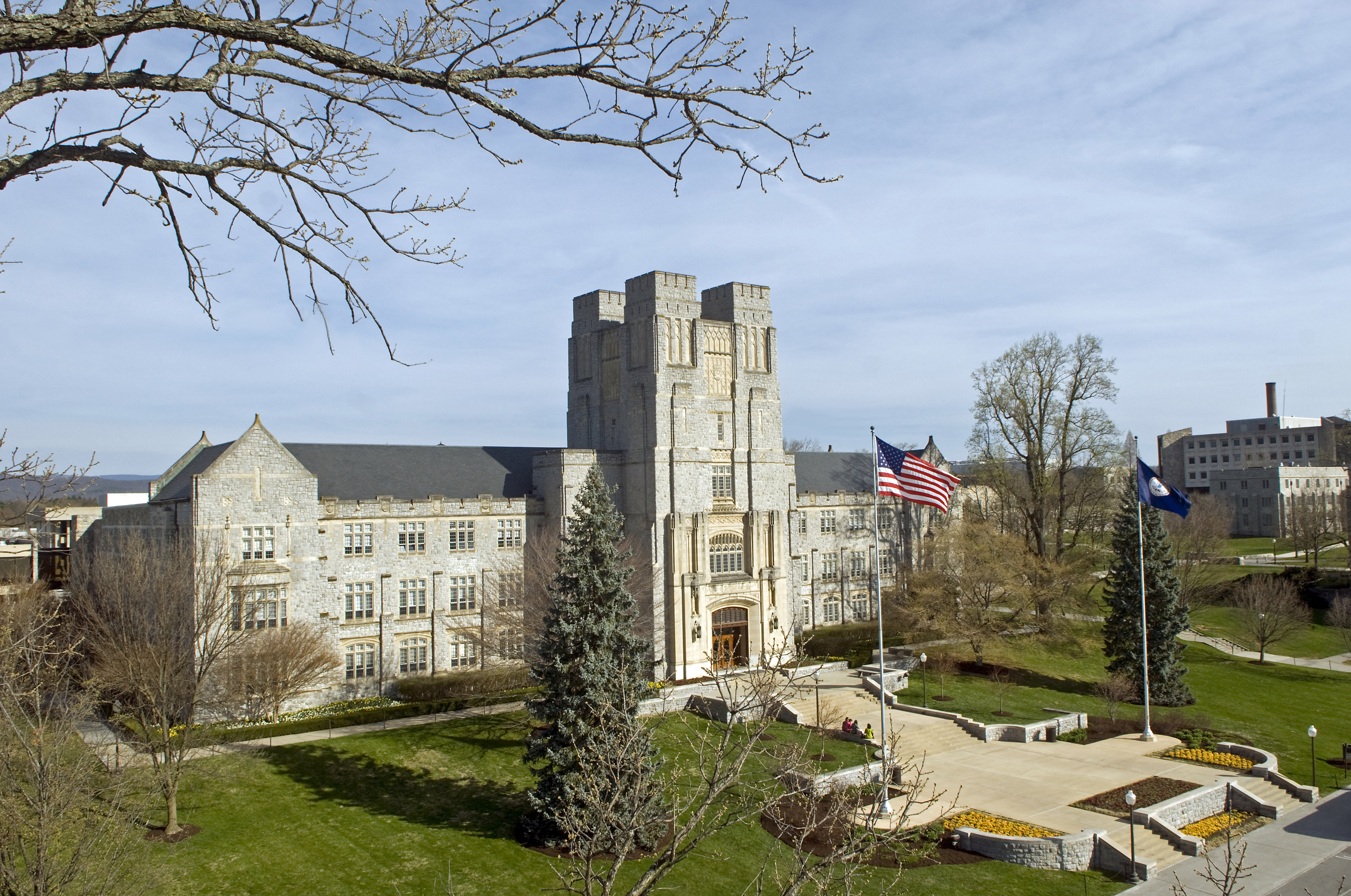 In the Virginia's Favorite Architecture public poll, Burruss Hall was chosen 3rd, Lumenhaus 4th, War Memorial Chapel and Pylons was 6th, and Moss Arts Center was 8th.