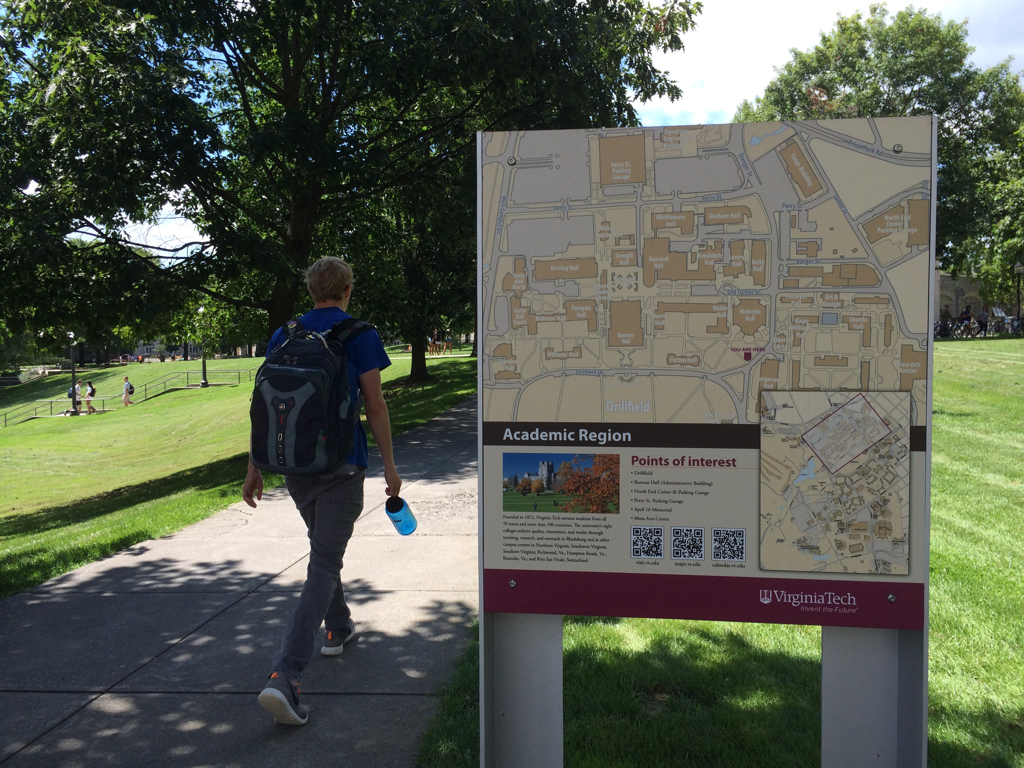 New map sign installed near McBryde Hall