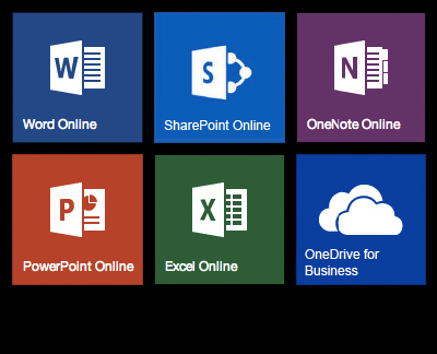 Graphic shows icons of Microsoft applications that are part of VT Office 365.