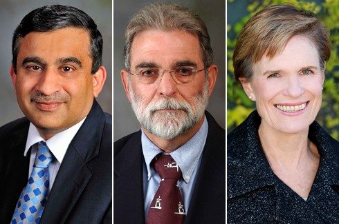 From left, Madhav V. Marathe, Joseph C. Pitt, and Stephanie Shipp are 2014 Fellows of the American Association for Science.