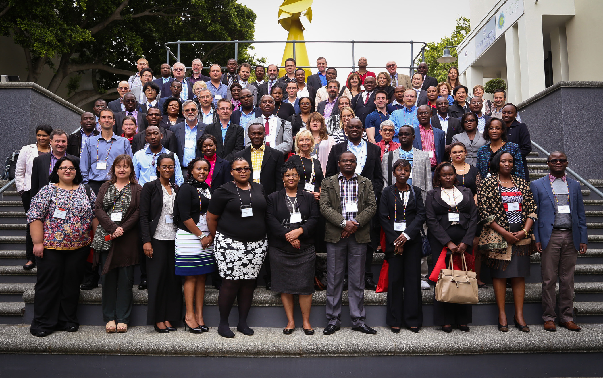 Group photo of 83 attendees from the Law Via the Internet Conference.