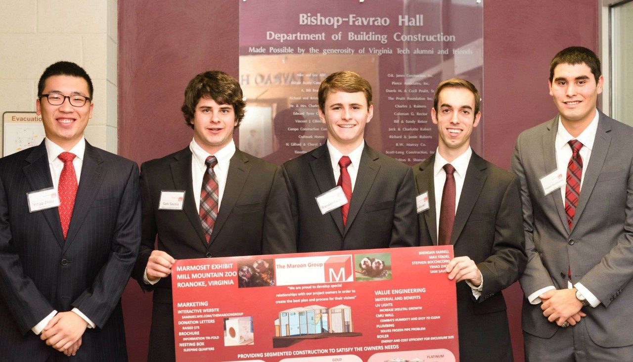 Members of the winning team, from left to right: Yihao Jonathan Zhou, Sam Savoia, Brendan Farrell, Max Stadel, and Stephen Bocchicchio. 