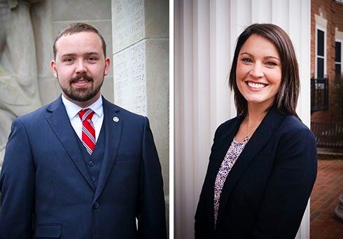 Board of Visitors undergraduate representative Austin Larrowe and graduate representative Ashley Francis say the experience has been invaluable.
