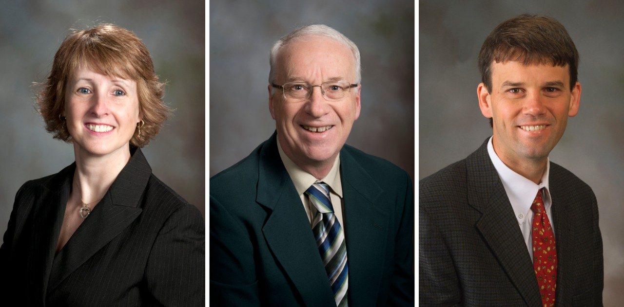 Left to right, Tammy Parece, James Campbell, and John McGee authored the e-book “Remote Sensing Analysis in an ArcMap Environment.”