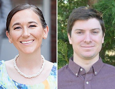 Left to right: Andrea Hamre and Kyle Lukacs, graduate students in the School of Public and International Affairs in the National Capital Region, have each been awarded a 2015 Dwight David Eisenhower Transportation Fellowship.