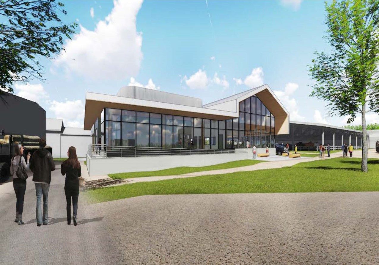 The bovine extension, research, and teaching facility is one of a series of proposed new buildings focusing on animal and dairy science that would be located on campus, Plantation Road, and Kentland Farm. 