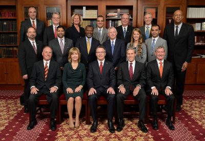 The Virginia Tech Board of Visitors at the board's Nov. 9, 2015, meeting.