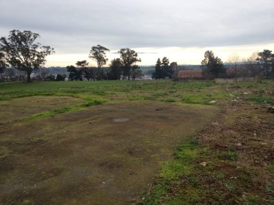 This is the site of the educational garden and greenhouse Travertine Orndorff is planning now and will help build next year in Osorno, Chile.
