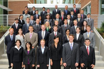 The charter class, the Class of 2014, on their first day at the Virginia Tech Carilion School of Medicine, August 2, 2010.