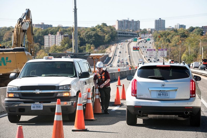 Driver safety simulation on a highway in northern Virginia